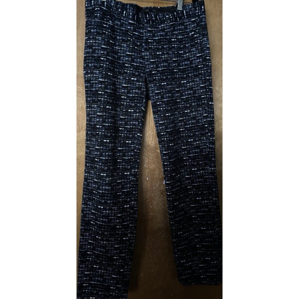 Banana Republic Women's Pants Size 6 Blue Geometric Squares
